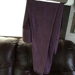 Burgundy with print, 1x, full legging, Sol & Mane